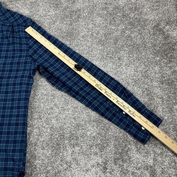Jachs Flannel Shirt Mens Medium Button Down Plaid Soft Stretch Blue NWT - Picture 13 of 14